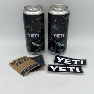 YETI Cooler Stash Can Soda Pop‎ Top Safe Bank Authentic LOT OF 2 YETI STICKERS